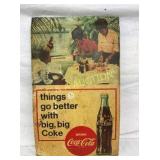 EARLY SST DRINK COKE SIGN W/ FAMILY 16X26 1/2