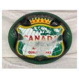 RARE EMB. PORC CANADA DRY CONVEX SIGN 19X15