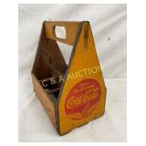 EARLY WOODEN COKE CARRIER W/ WINGS 8 1/2X9