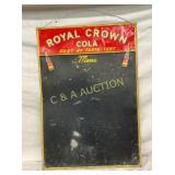SST 1948 ROYAL CROWN MENU SIGN 19X27
