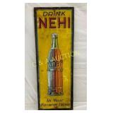 SST VERTICAL EMB. NEHI SIGN W/BOTTLE 15X41