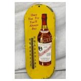 YELLOWSTONE WHISKEY THERM. W/ BOTTLE 6X14 1/2