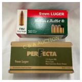 100 RDS 9MM PERFECTA, LELLIER AND BELLOT LUGERS