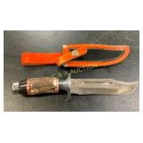 STAG HANDLE KNIFE W/ SHEATH