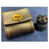 LEATHER BELT REVOLVER CYCLINDER HOLDER