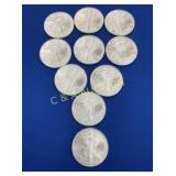 (10) UNC 2006 SILVER AMERICAN EAGLES