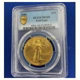 1986 $50 PCGS MS68 GOLD EAGLE
