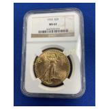 1910 $20 MS63 GOLD SAINT GAUDENS COIN