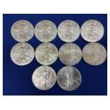 (10) UNC 2016 SILVER AMERICAN EAGLES