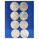 (8) 1922 PEACE SILVER DOLLARS