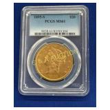 1896 S $20 PGS MS61 GOLD LIBERTY HEAD