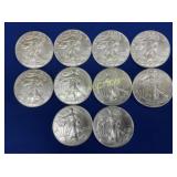 (10) 2019 SILVER AMERICAN EAGLES