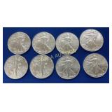 (8) UNC 2019 SILVER UNC AMERICAN EAGLES