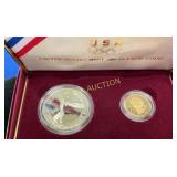 1988 OLYMPICS $5 GOLD,$1 SILVER PLURIBUS SET