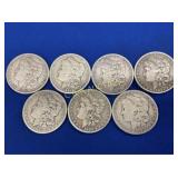 (7)MORGANS 1881,1883S,1882S,1901O,1882O,1882,1881O