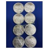 (8) UNC 1015 1 OZ=8OZ TOTAL SILVER YR OF THE RAM