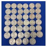 (40) PRE1964/OLDER SILVER WALKING LIB. 1/2