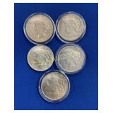 (5) SILVER AMERICAN EAGLES 1922,1923