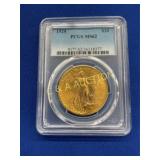 1924 $20 PCGS MS62 GOLD ST GUADENS