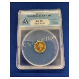 1855 AU50 GOLD INDIAN HEAD DETAILS