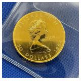 1984 $50 1 OZ FINE GOLD QUEEN ELIZABETH II