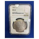1896 S MS62 MORGAN SILVER DOLLAR