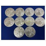 (10) UNC 2018 SILVER AMERICAN EAGLES