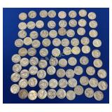 (80) PRE1964/OLDER SILVER WASHINGTON QUARTERS