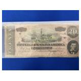 1864 $20 RICHMOND VA CONFEDERATE NOTE