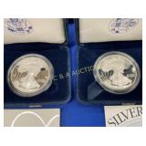 (2) 1 OZ SILVER 2007,2003 AMERICAN EAGLES
