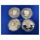 (4) SILVER DOLLARS QUEEN ELIZABETH