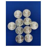 (10) 2001 UNC SILVER AMERICAN EAGLES