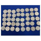 (40) PRE1964/OLDER SILVER FRANKLIN HALVES