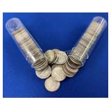 (100) PRE1964/OLDER SILVER DIMES (2 ROLLS)