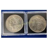(2) MORGANS 1881, 1900 SILVER DOLLARS