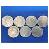 (7) 1776-1976 IKE SILVER DOLLARS