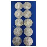 (10) 2018 UNC SILVER AMERICAN EAGLES