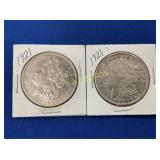 (2) 1921 MORGAN SILVER DOLLARS