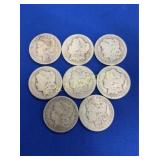 (8) MORGANS, 1889o,1890o,1899s,1899o,1882o,1890o,