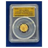 2016 $5 PCGS MS70 GOLD LIBERTY HEAD