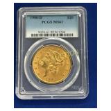 1906 D $20 PCGS MS61 GOLD LIBERTY HEAD