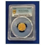 1928 $2.50 PCGS DETAILED INDIAN HEAD, CLEANED