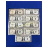 (8) $1 BLUE SEAL SILVER CERTIFICATES