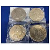 (4) PEACE SILVER DOLLARS 1923,1925,1927,1922