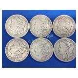 (6) MORGANS 1902o,1901o,1901o,1904,1901o,1901o