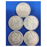 (5) MORGANS 1901s,1904o,1901s,1904,1904