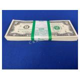 (100) 2013 SERIES $2 UNC BILLS (200.00 VALUE)