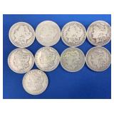 (8) MORGAN 1884,1885,1890o,1891,1887,1888o,1882o