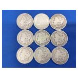 (9) MORGANS 1902,1904o,1897o,1899o,1901o,1896o,