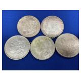 (5) MORGANS 1921, 1883 O, 1896